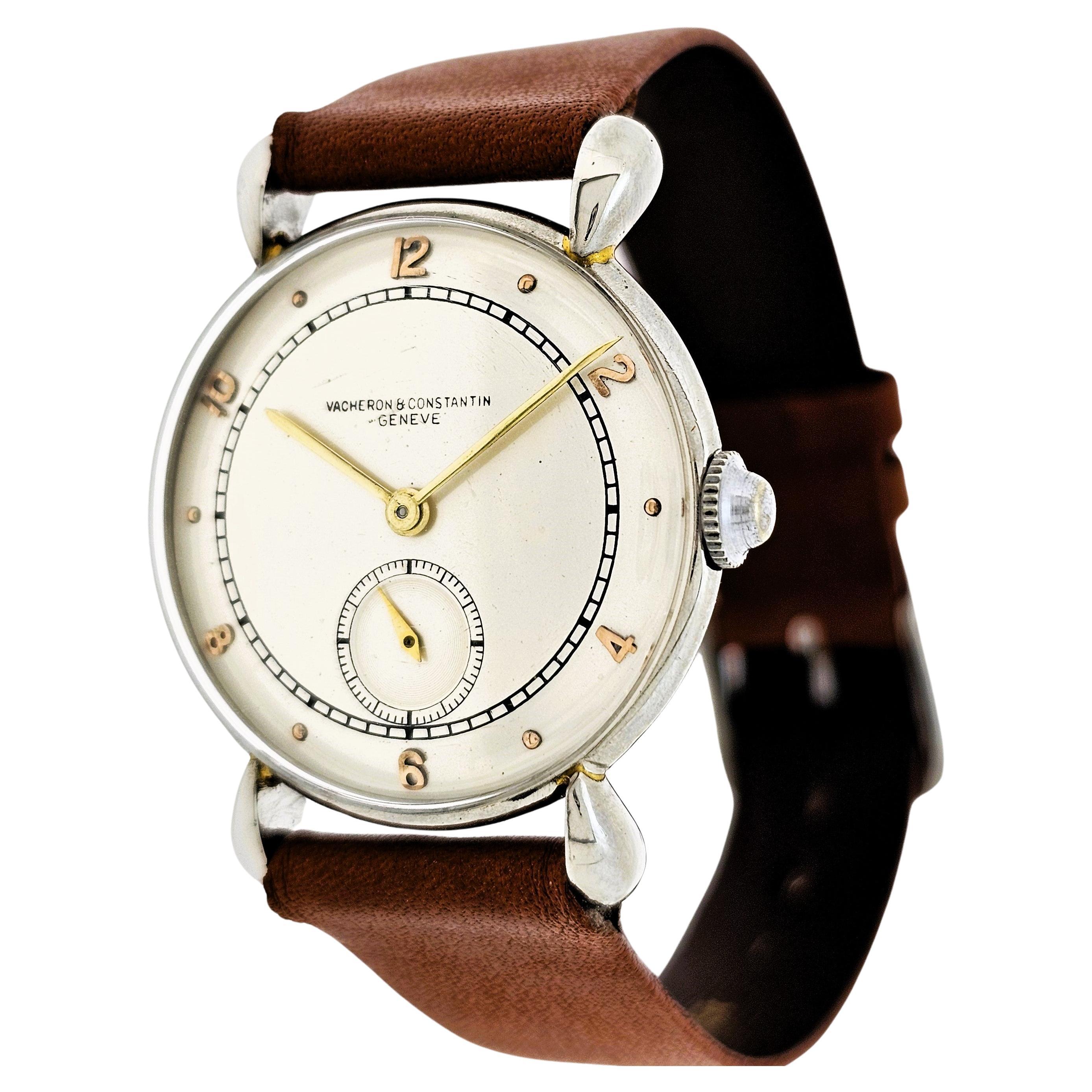 Vacheron Constatin 5387A, Stainless Steel Tear drop Lugs-Unisex Circa 1940's