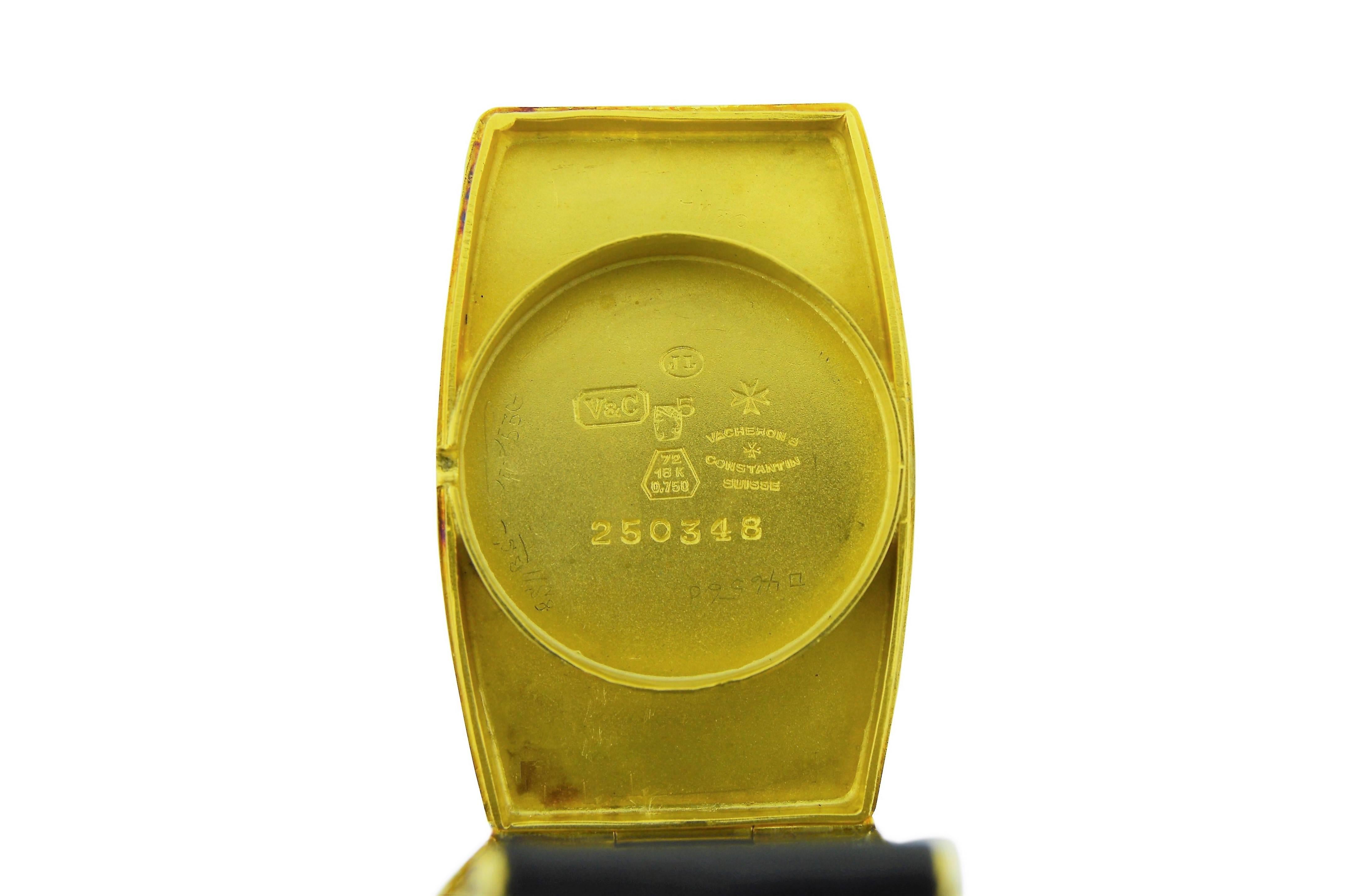 Vacheron Constantin for J.E.Caldwell Yellow Gold Manual Wristwatch, circa 1920s 5