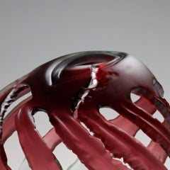 "Elemento 10"  Scultura astratta in vetro soffiato