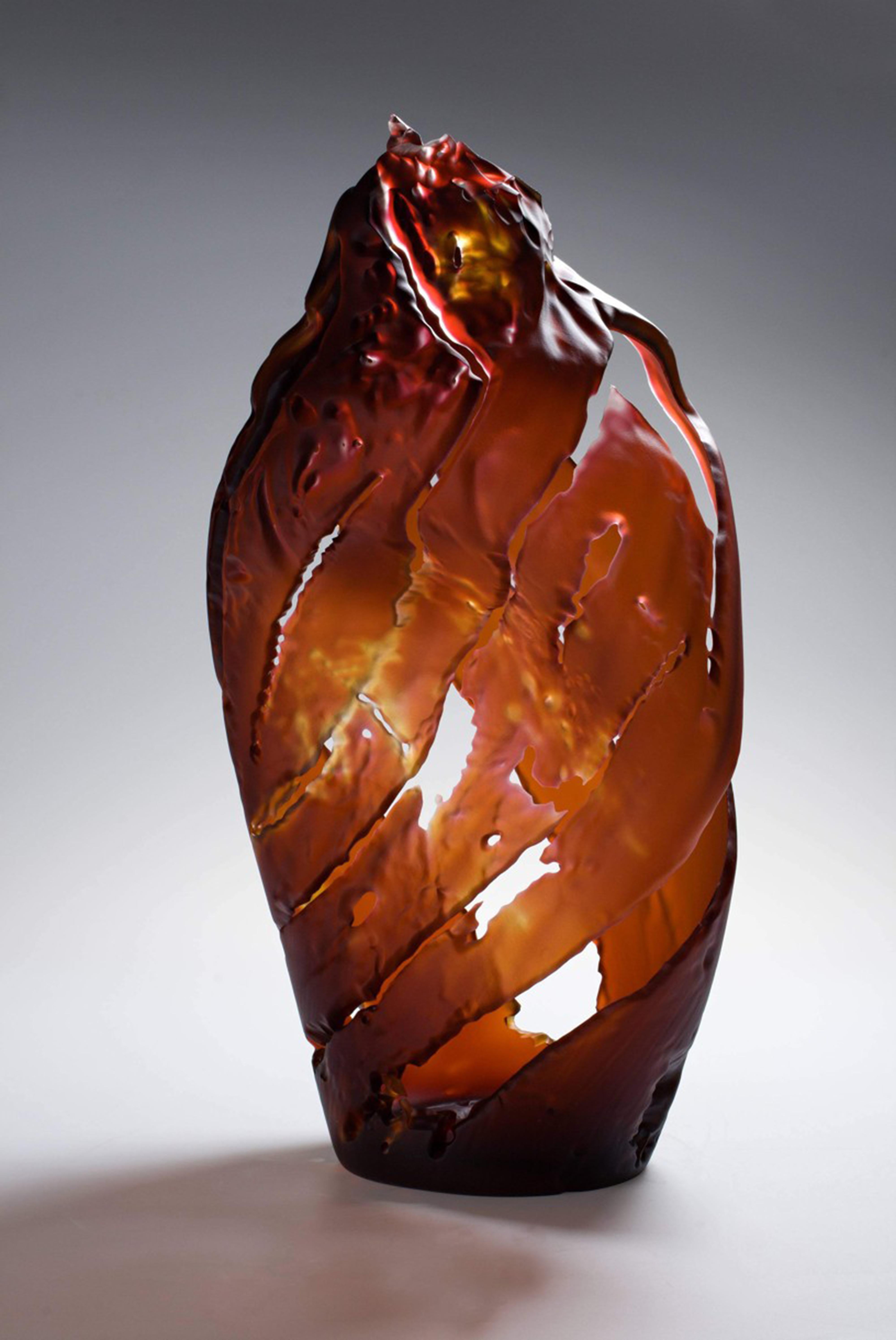 Vaclav Rezac Abstract Sculpture - "Element 11"  Blown Glass Sculpture