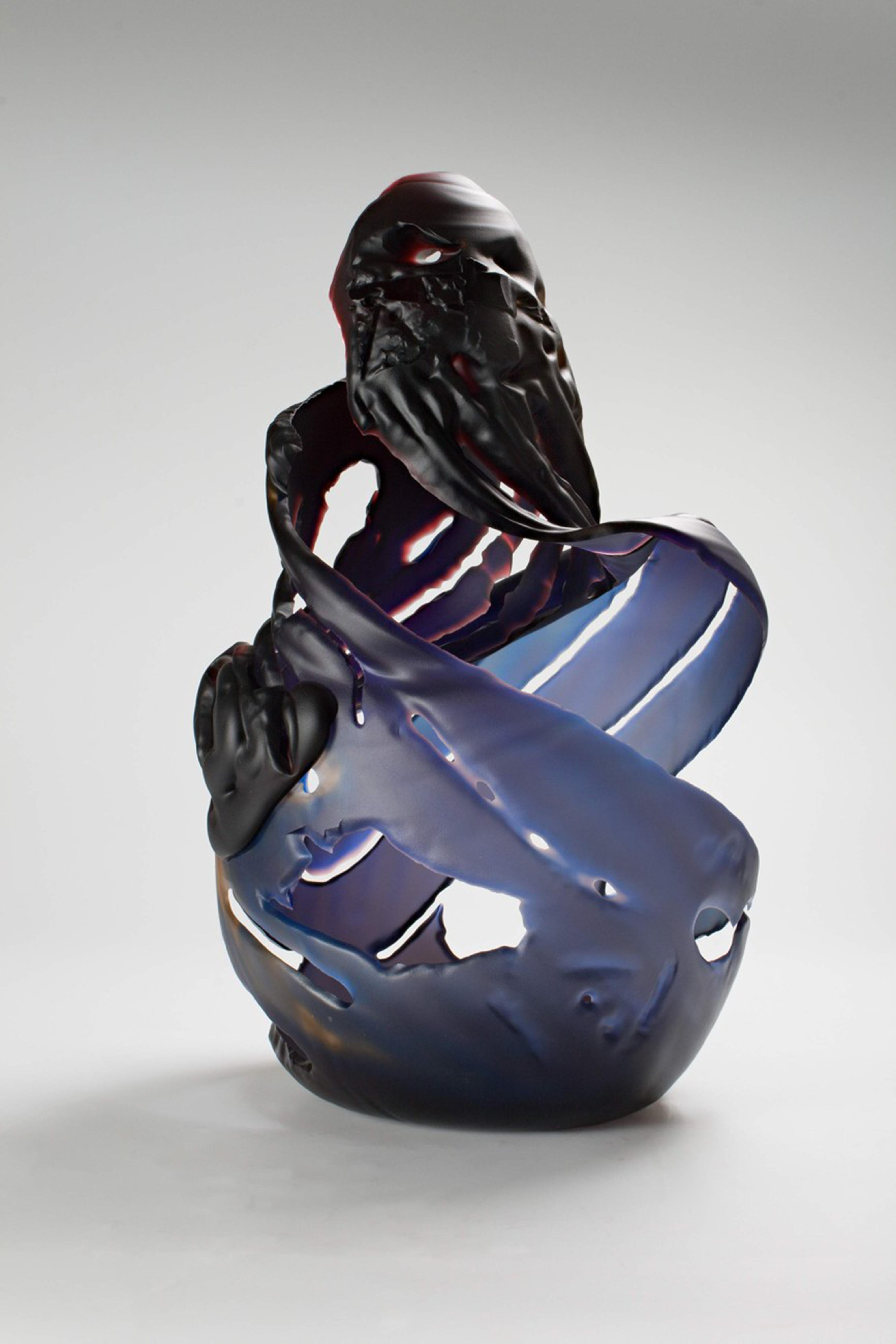 Vaclav Rezac Abstract Sculpture - 'Element 5' Abstract Glass Sculpture