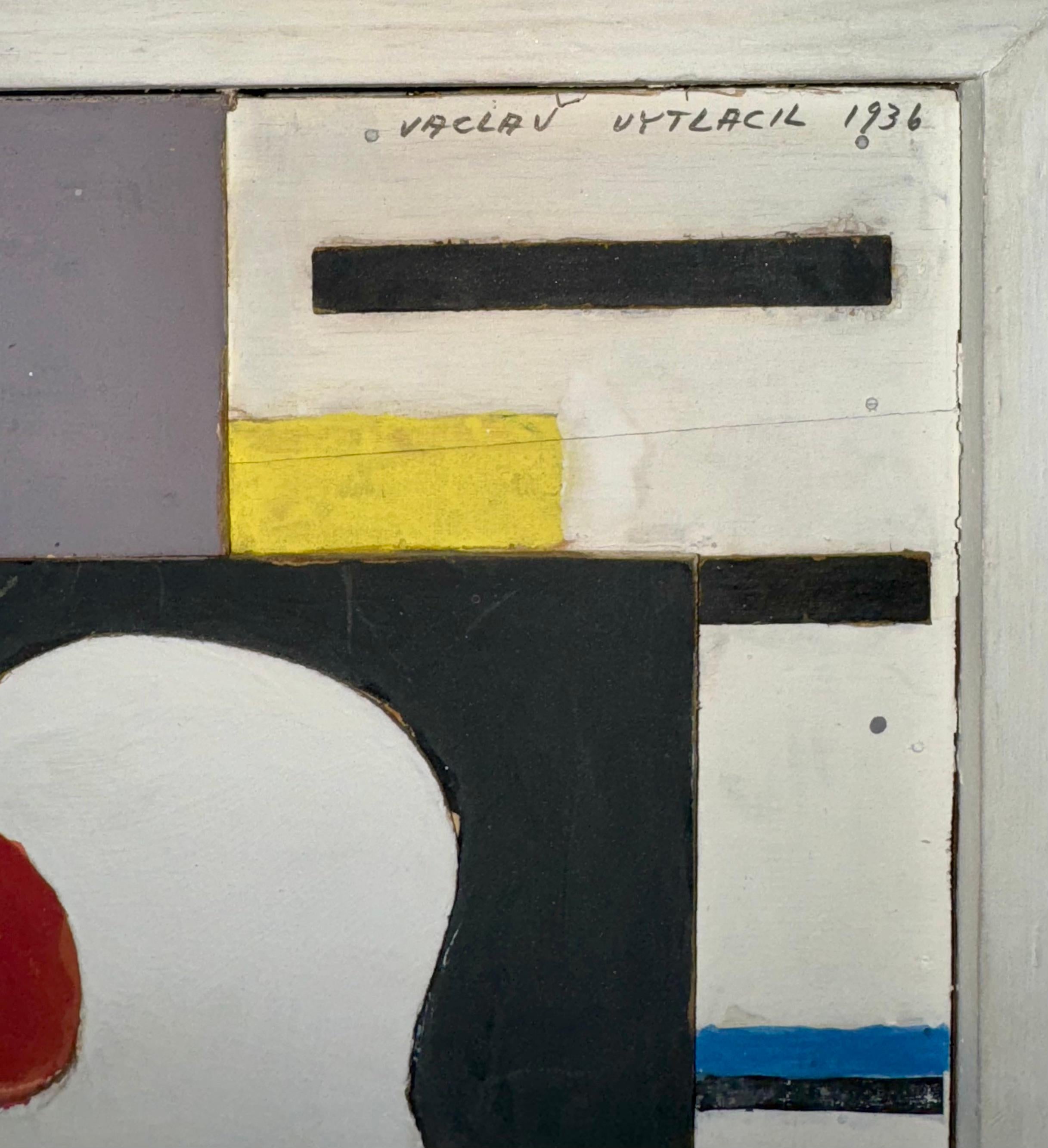 Collage cubiste abstrait du modernisme américain du milieu du 20e siècle en vente 4