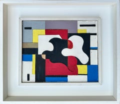 Vintage Abstract Cubist Construction Collage Mid 20th Century American Modernism Cubism