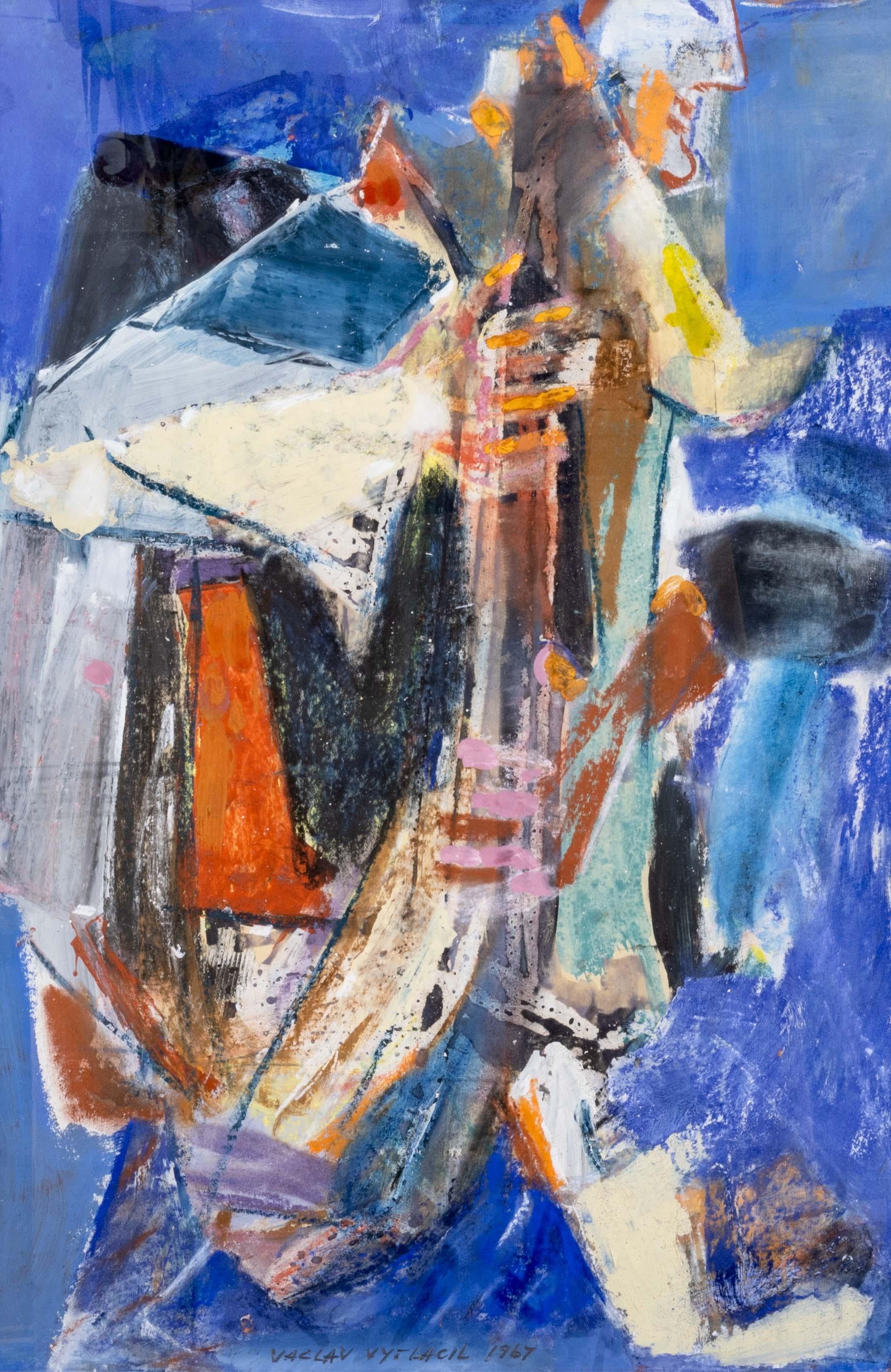 Vaclav Vytlacil Figurative Painting - Blue Note