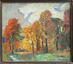 Antique Fall Landscape Oil Painting by Vaclav Vytlacil