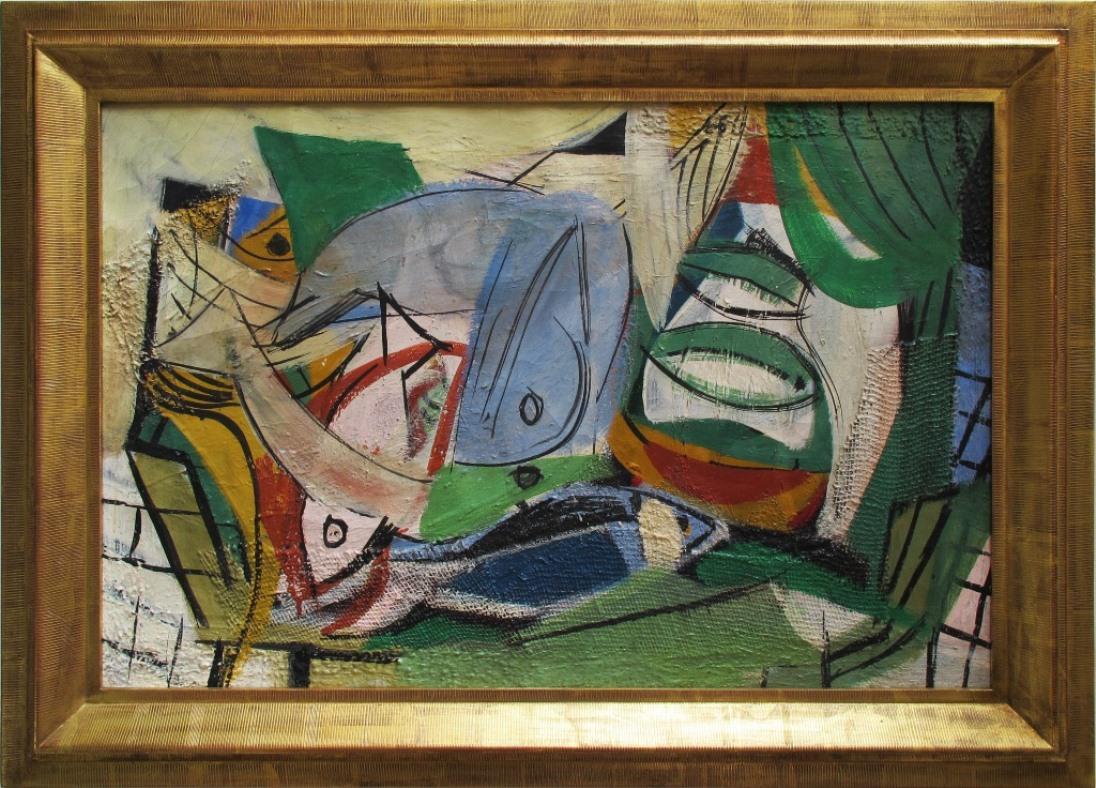 Vaclav Vytlacil Abstract Painting - "Fresh Catch"