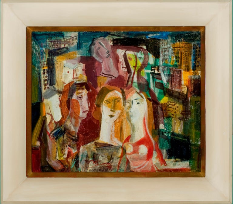 Vaclav Vytlacil Abstract Painting - "The Evening Crowd, Manhattan"