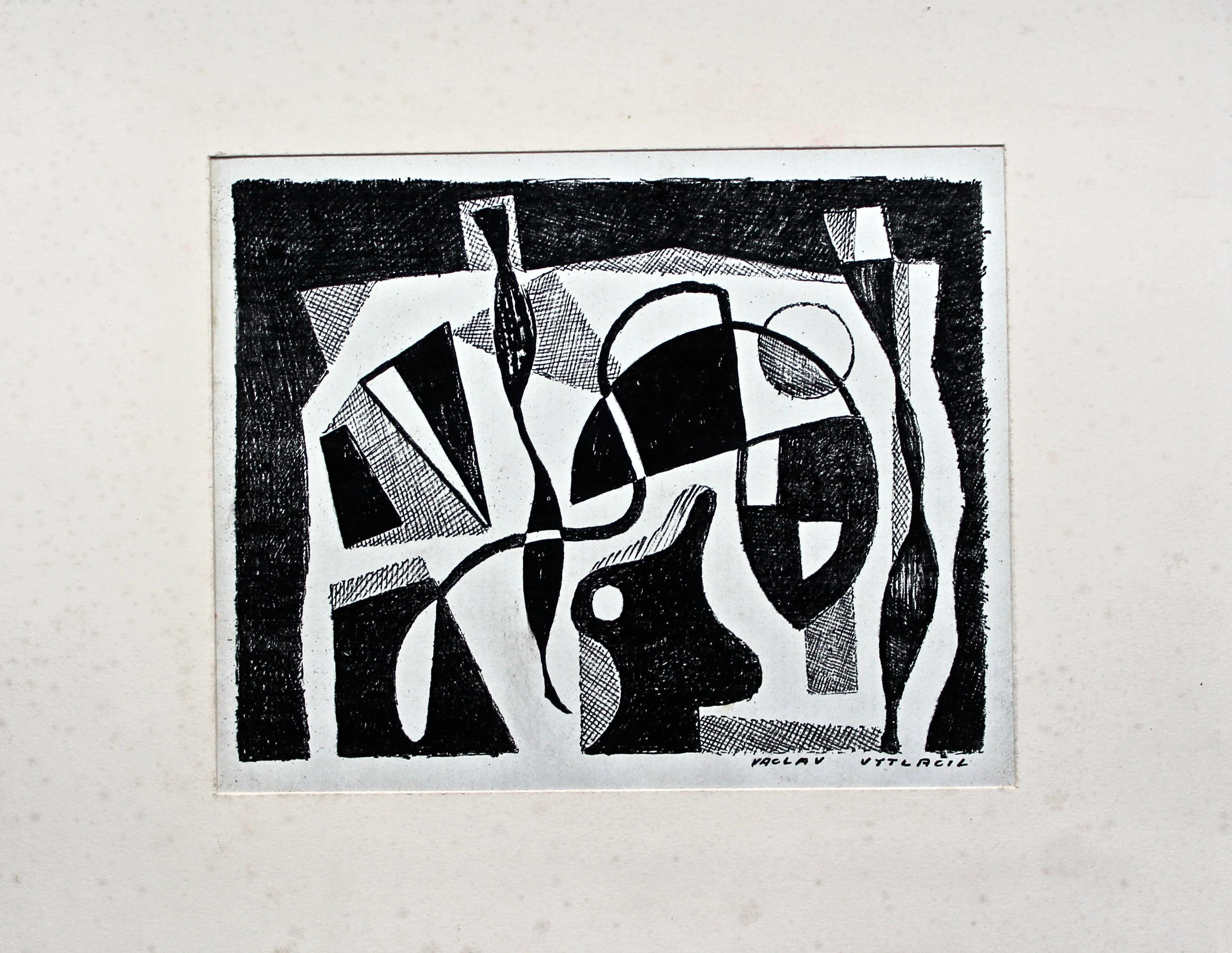 Original Vaclav Vytlacil lithograph, printed offset, signed in the plate. Published 1937, as part of portfolio (approximate edition of 500) by The Squibb Gallery NYC, for the first exhibition of the AAA: American Abstract Artists. Image size: 7 x