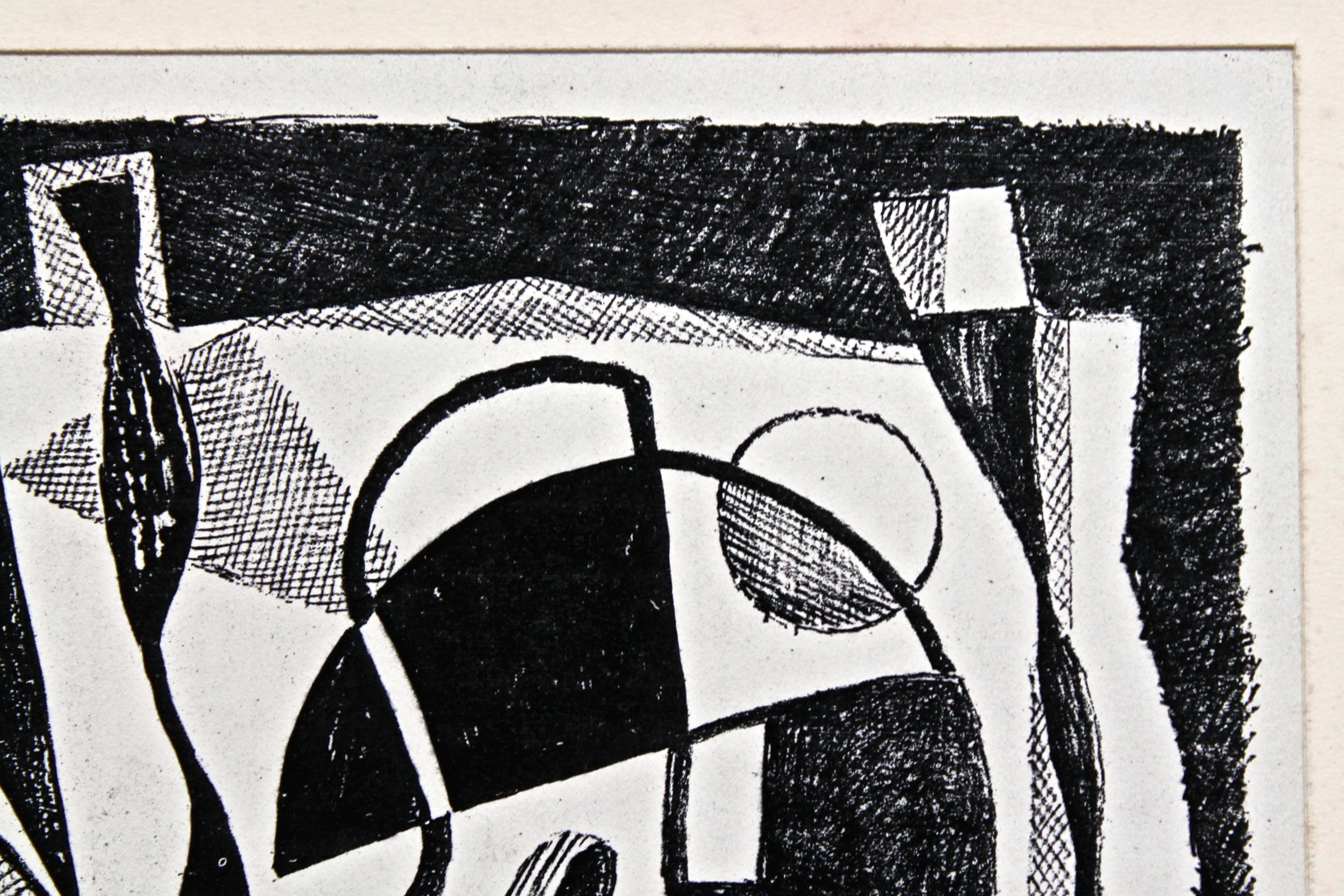 Fait main Vaclav Vytlacil '1892-1984' Lithographie importante de 1937 d'artistes abstraits américains en vente