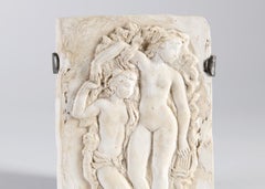 Vadim Androusov, Femmes Nues Sculpture en bas-relief en plâtre de deux femmes, C.I.C.