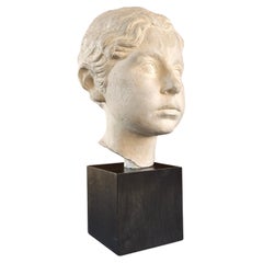Vadim Androusov Head of a Boy Signed  and dated 1947