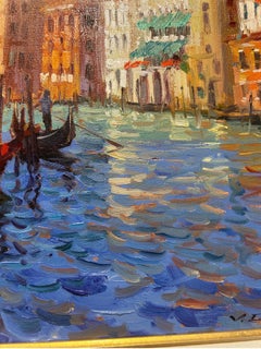 « Après-midi sur le canal, Venise » - Paysage urbain impressionniste
