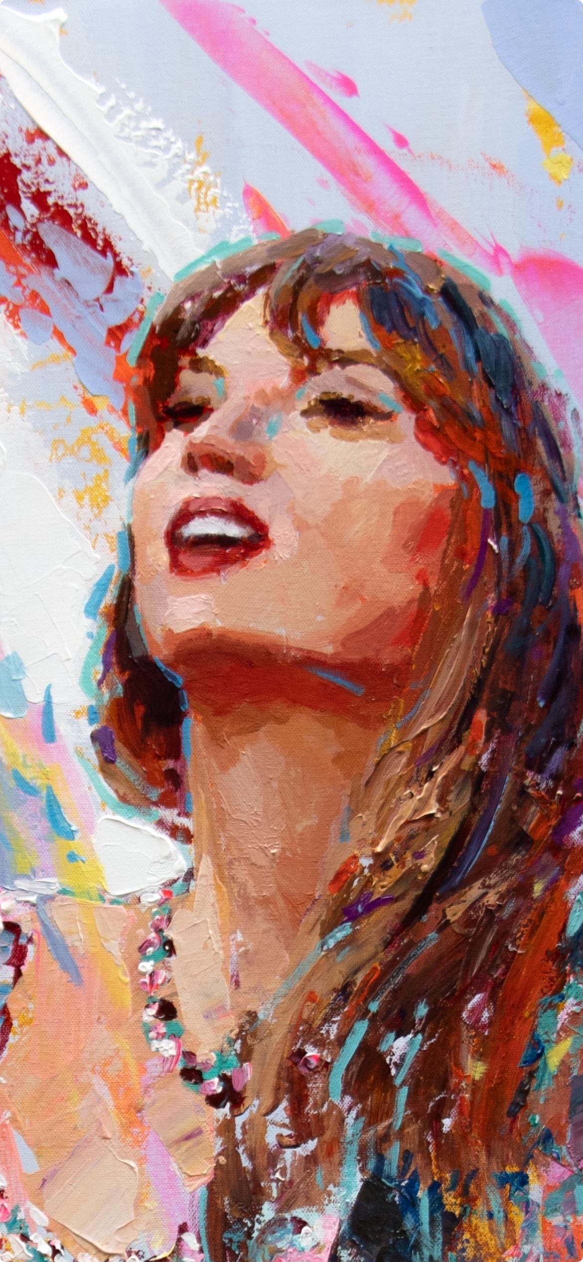 'Taylor Swift - Eras Tour' Contemporary Celebrity Portrait - Painting by Vadim Dolgov