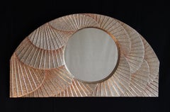 Vadim Garine Oogi Mirror in Silver Leaf Patinated Glass