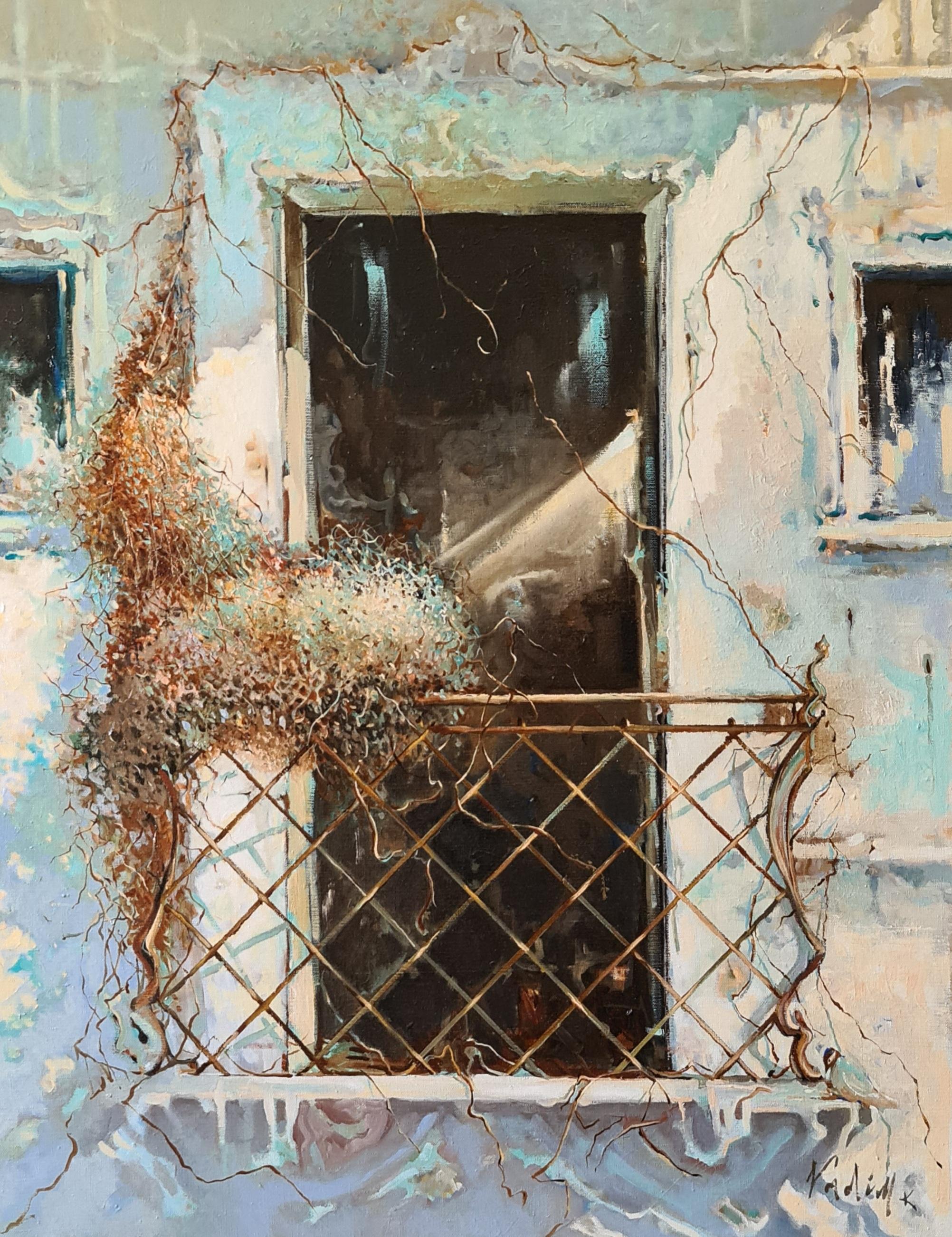 Vadim Kovalev Abstract Painting - Balcony. 2015. Oil on canvas, 90X70 cm