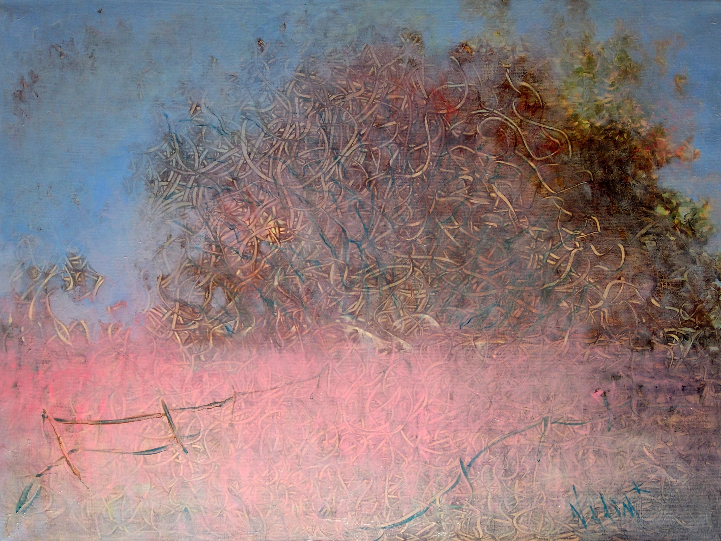 Vadim Kovalev Landscape Painting - Bush. Oil on canvas, 50X80 cm