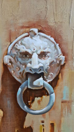 Aldaba de puerta. Óleo sobre lienzo, 90x63 cm