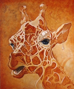 Giraffe. Oil on canvas, 90X73 cm