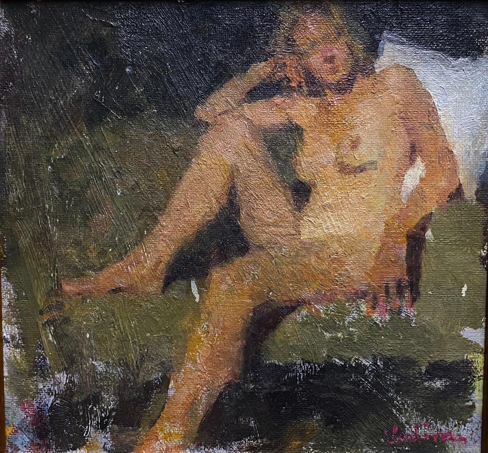 Akt Faules Modell Figurativer Impressionismus Original Ölgemälde, hängefertig