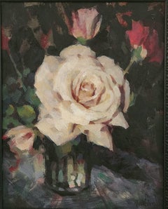 Bouquet de roses, peinture à l'huile, impressionnisme, LA Academy of Figurative Art
