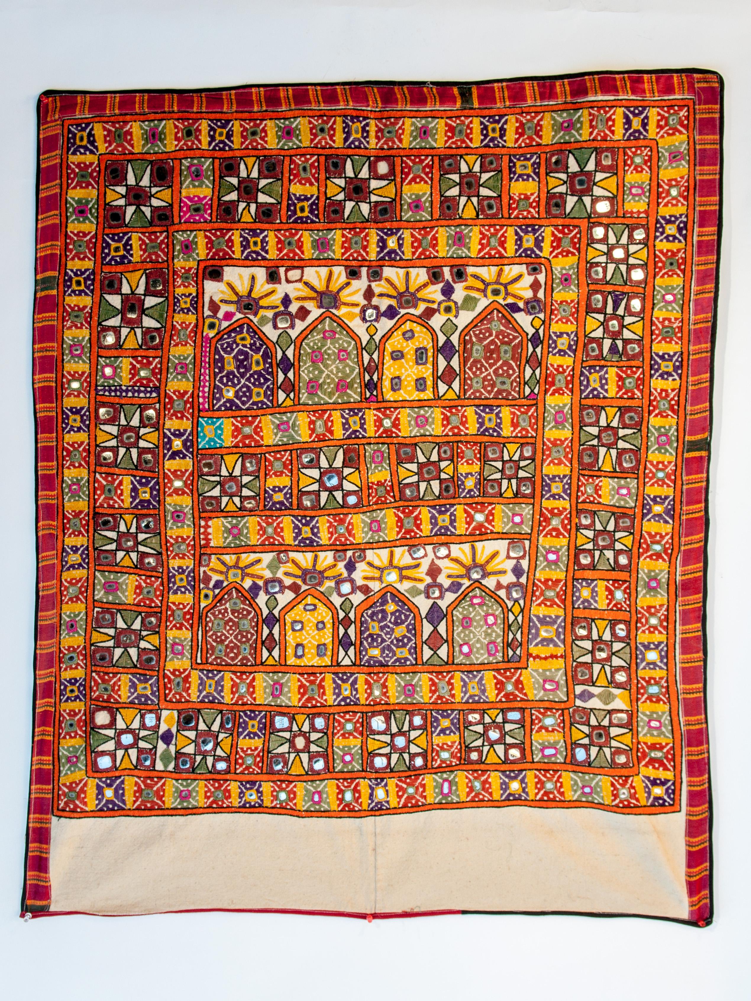 Vaghadia Rabari Dharaniyo Textile Hanging, Mid-20th Century 3