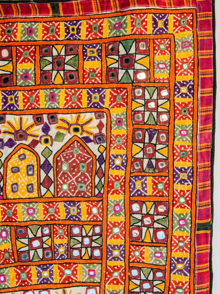 Vagadia Rabari Vaghadia Rabari Dharaniyo Textile Hanging, Mid-20th Century at 1stDibs