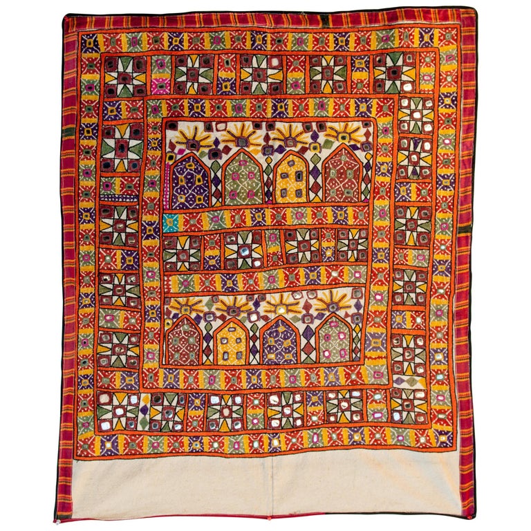 Vagadia Rabari Vaghadia Rabari Dharaniyo Textile Hanging, Mid-20th Century at 1stDibs