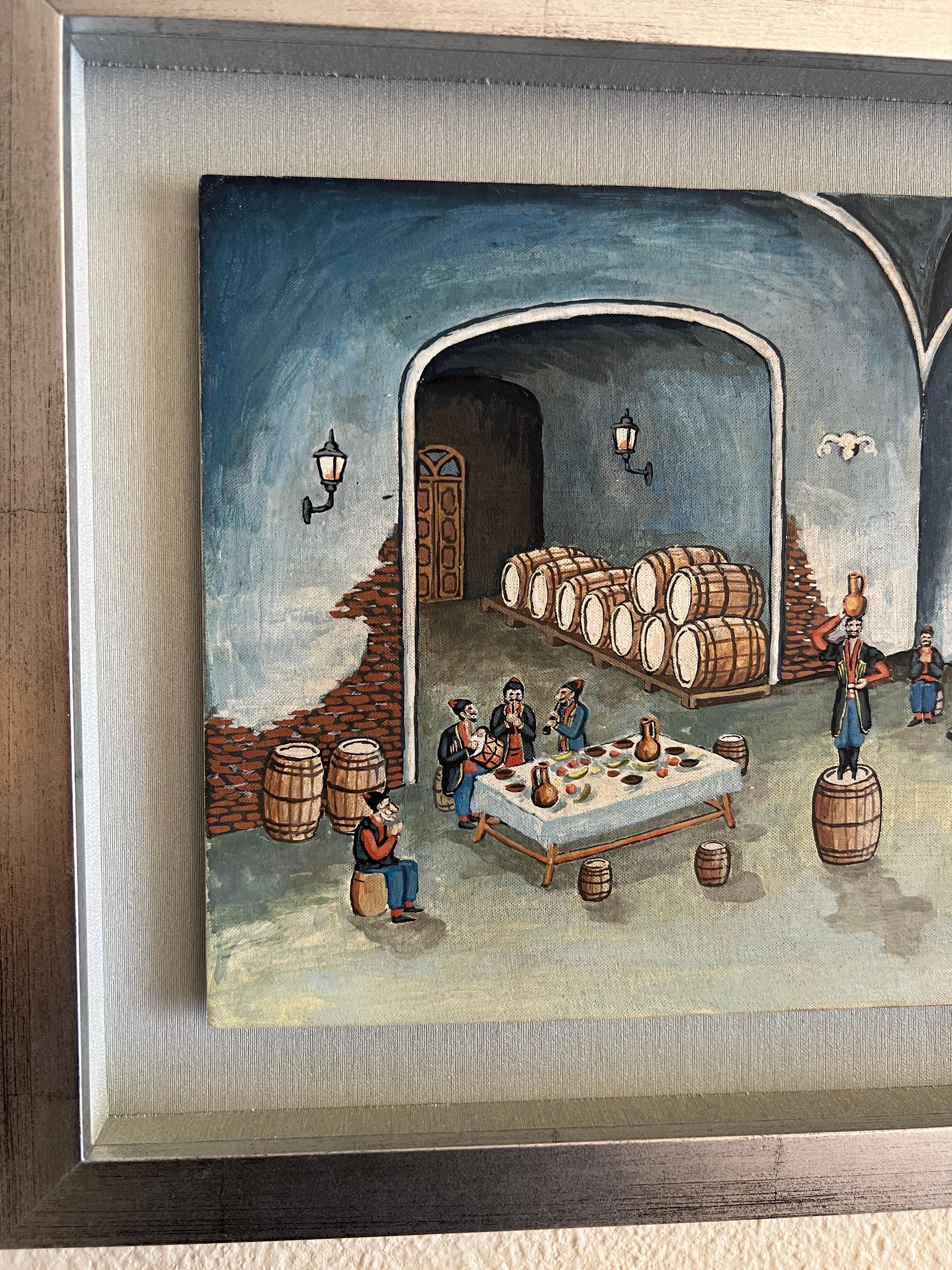 The Celebration in the Vineyard, zeitgenössische Malerei, Vagharshak Elibekyan  . im Angebot 6