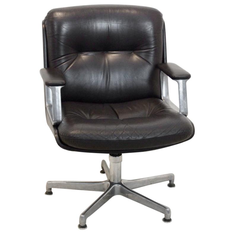 Vaghi Executive Leather Swivel Chair, Italy