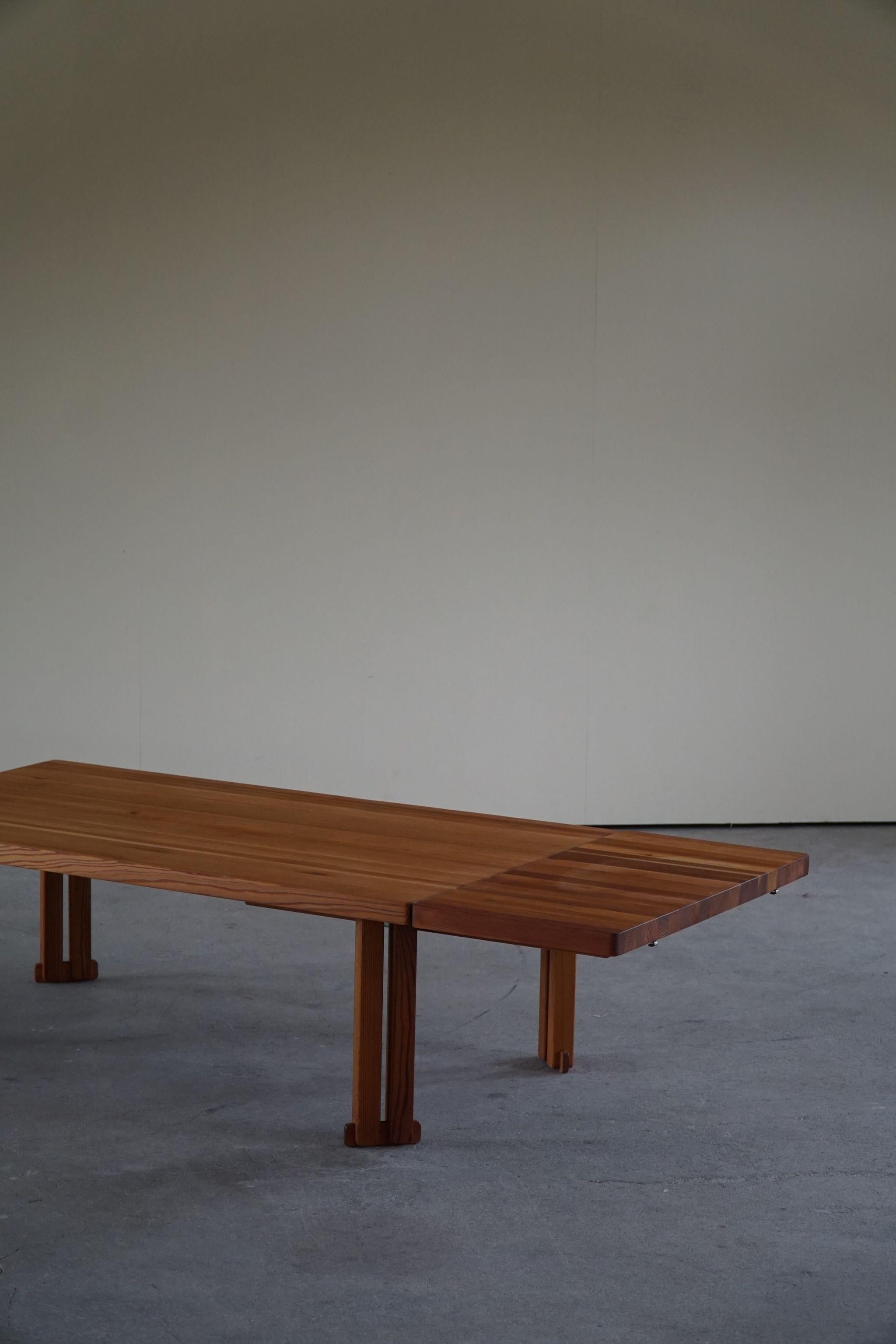 Vagn Fuglsang, Rectangular Coffee Table in Pitch Pine, Danish Modern, 1970s 8