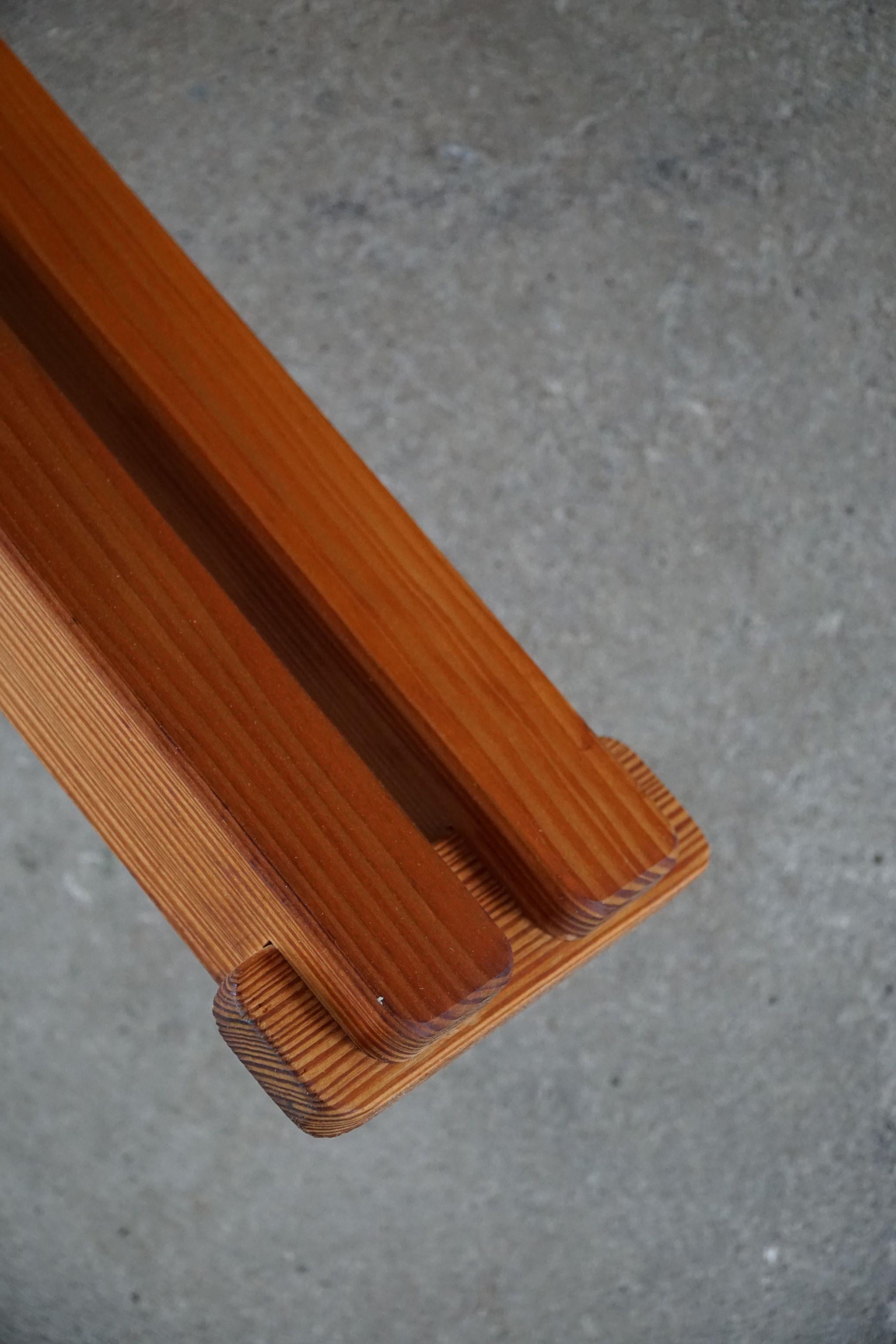 20th Century Vagn Fuglsang, Rectangular Coffee Table in Pitch Pine, Danish Modern, 1970s