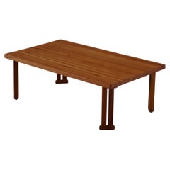 Vagn Fuglsang, Rectangular Coffee Table in Pitch Pine, Danish Modern, 1970s