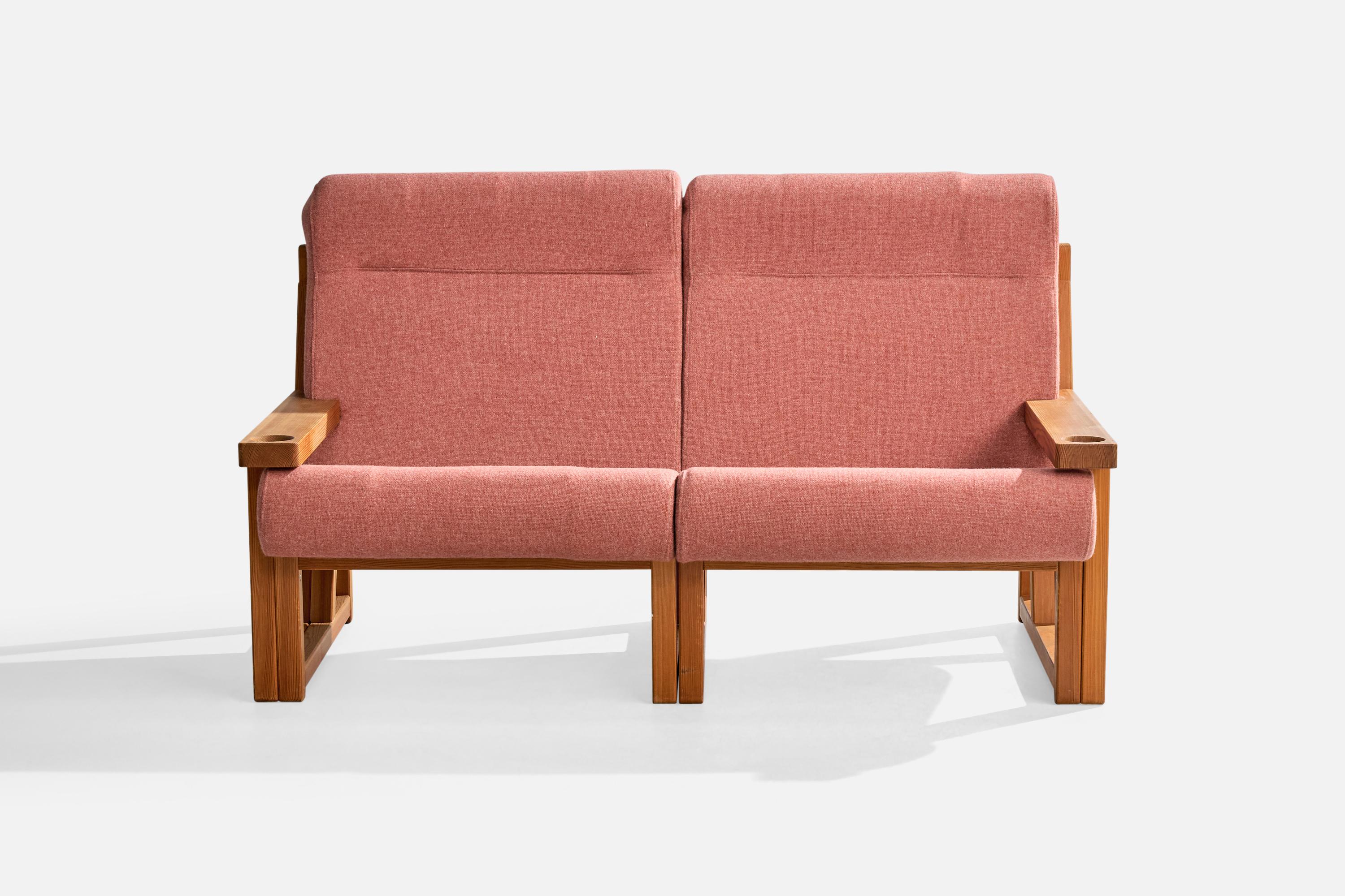 Vagn Fuglsang, Sofá, Pino, Tela, Dinamarca, 1970s Danés en venta