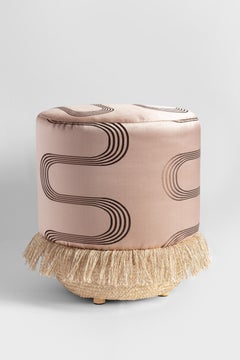 Vague Pink, Zeitgenössische Pouf-Fußhocker von Vito Nesta