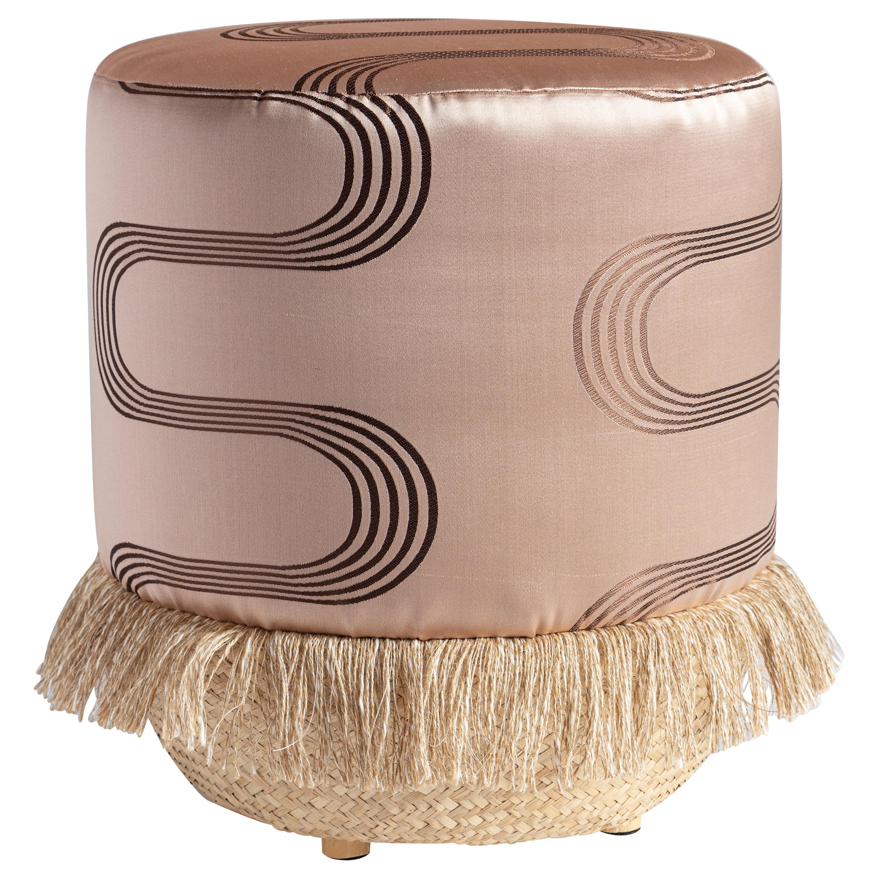 Vague Pink, Contemporary Pouf Footstools by Vito Nesta For Sale