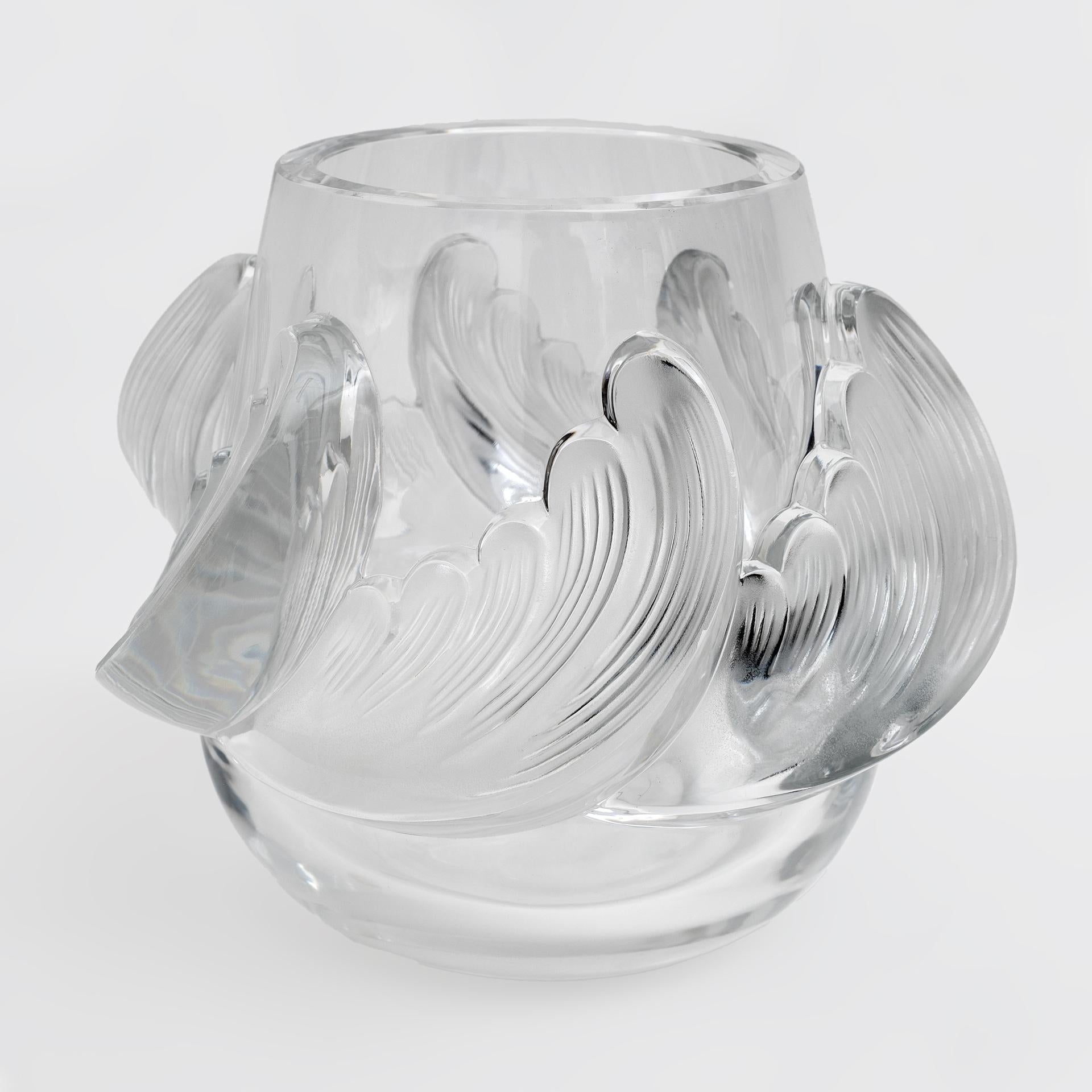 Français Vase en cristal Art Déco 