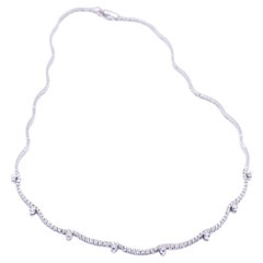 VAGUES Necklace in White Gold and Diamonds