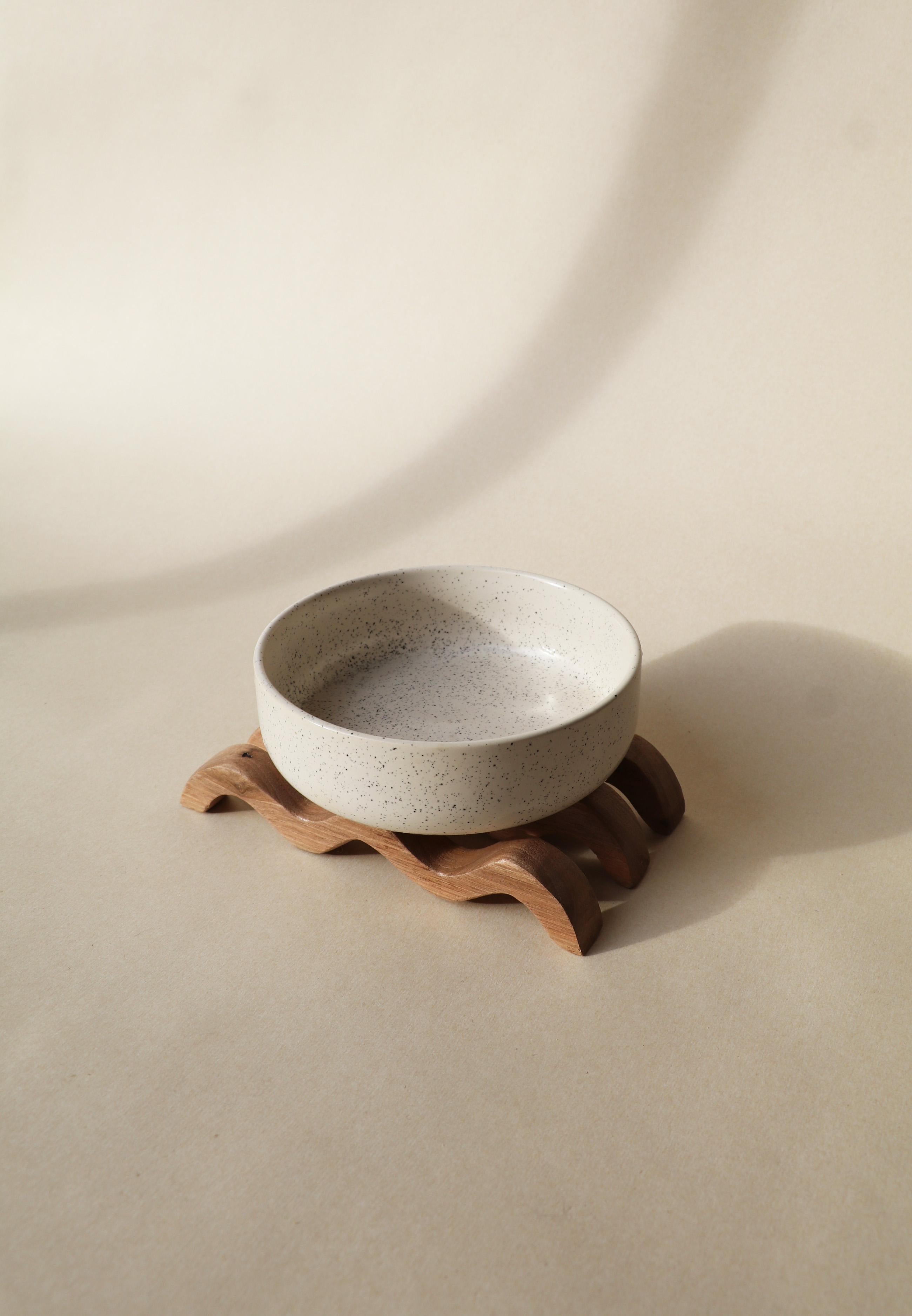 French Vagues Wood Trivet by Alice Lahana Studio For Sale