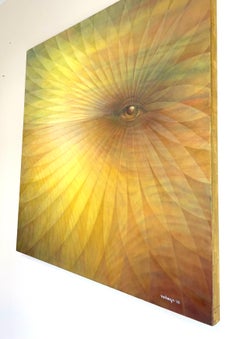 Desert Eye, Abstract, Original oil Painting, Ready to Hang