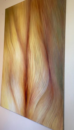 Fleur, peinture à l'huile abstraite originale, prête à être accrochée