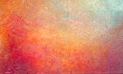 Heat Wave, Abstract, Red, Original oil Painting, Ready to Hang