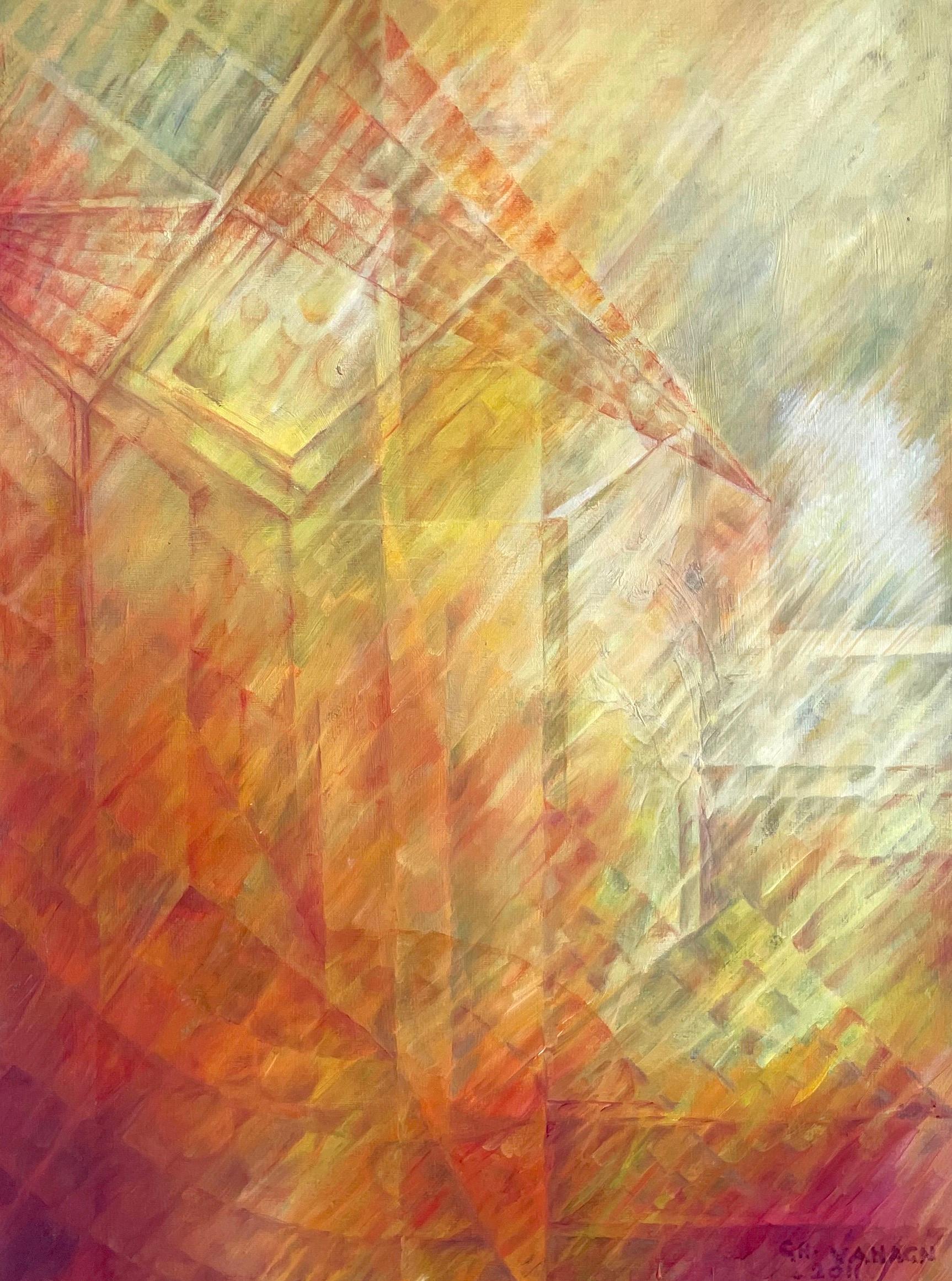 Vahagn Ghaltaghchyan Abstract Painting – Home, Abstrakte Kunst, Original-Ölgemälde in Öl, hängefertig