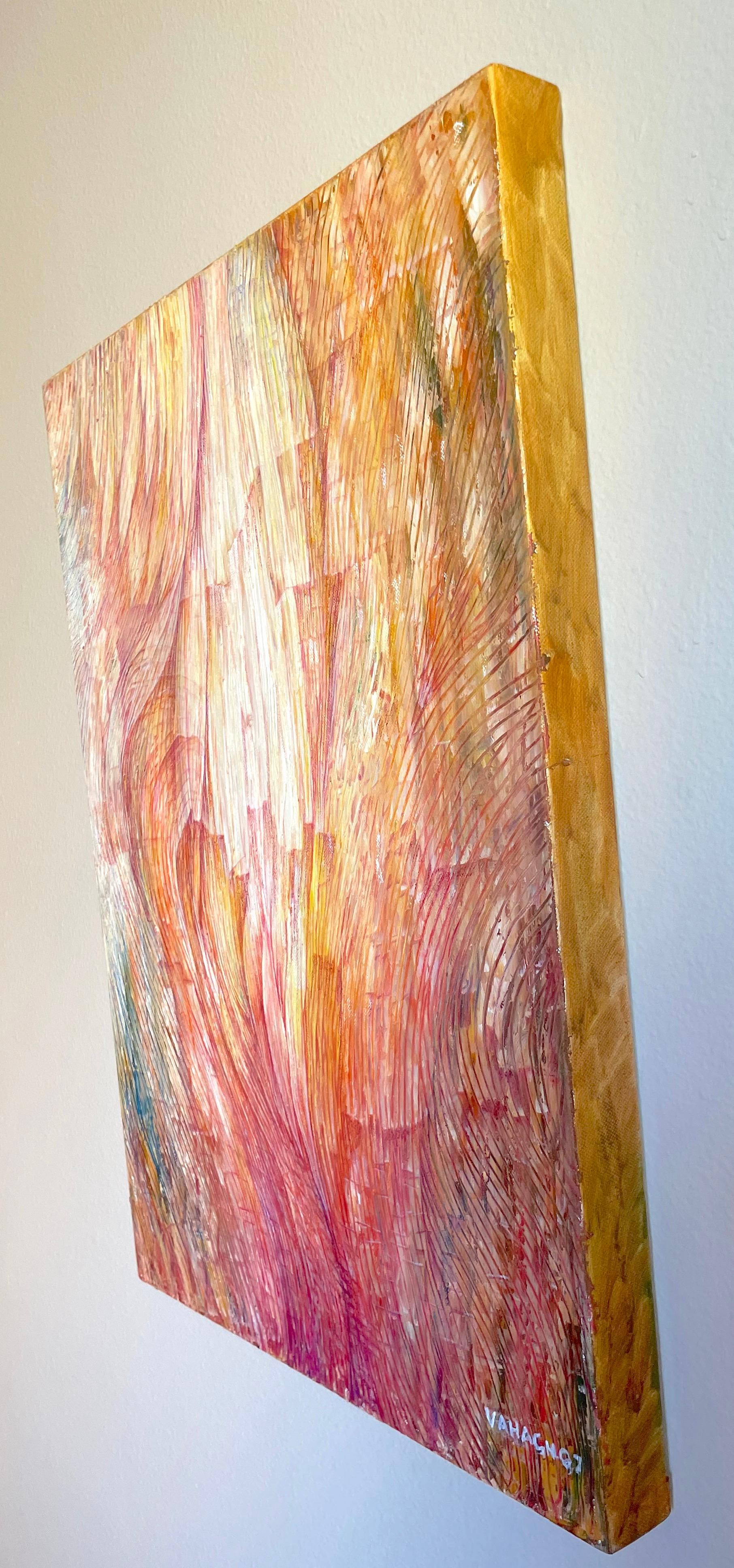 Lava, Abstract, Original oil Painting, Ready to Hang For Sale 1