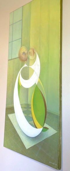 Maternidad, Arte Figurativo Abstracto, Pintura al Óleo Original, Lista para Colgar