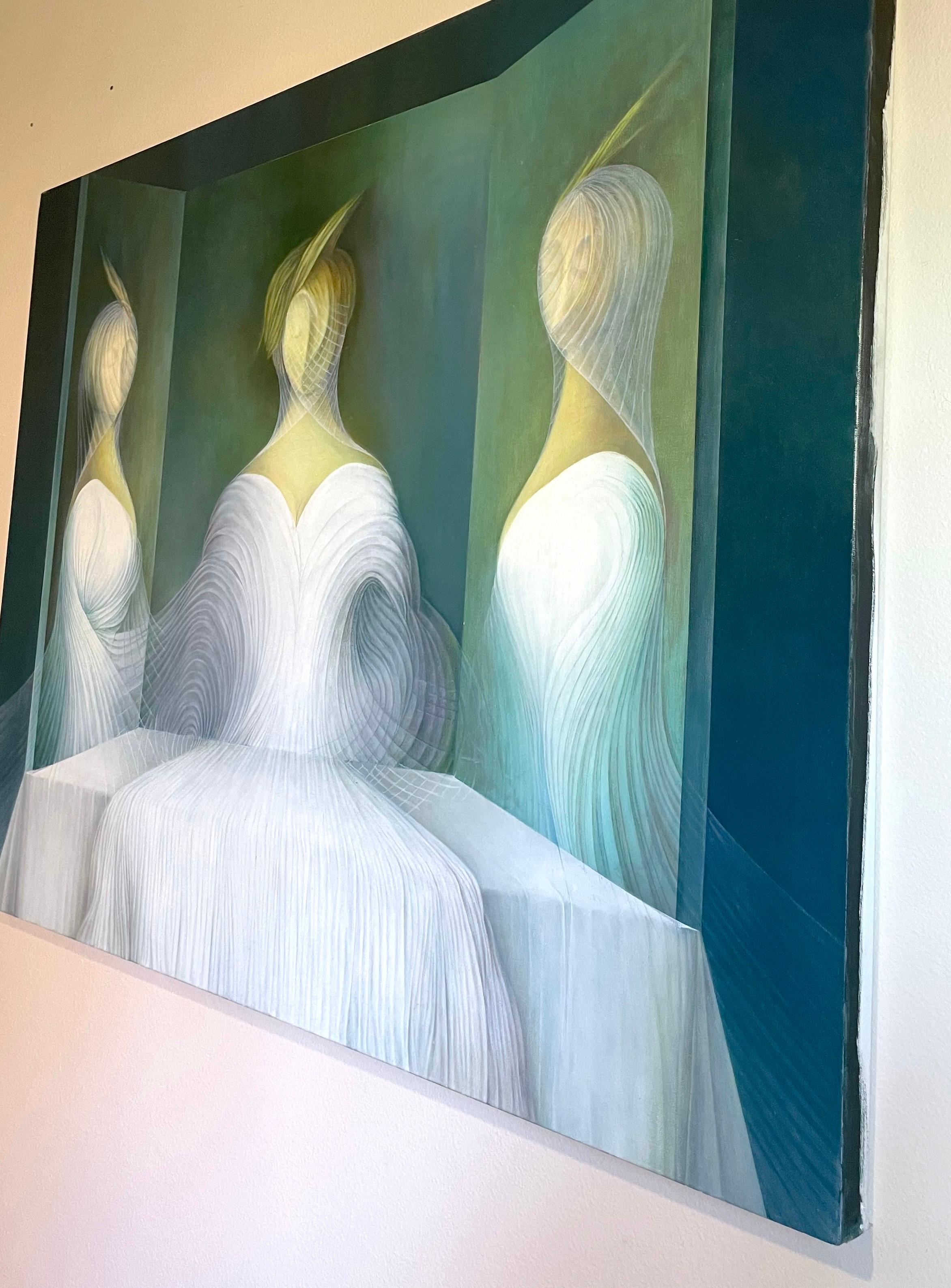 Artist: Vahagn Ghaltaghchyan
Work: Original oil painting, handmade artwork, one of a kind 
Medium: Oil on Canvas
Style: Abstract Art
Year: 2023
Title: Reflection
Size: 36