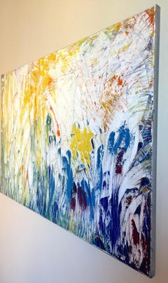 Spring Fields, Abstract, Original oil Painting, Ready to Hang