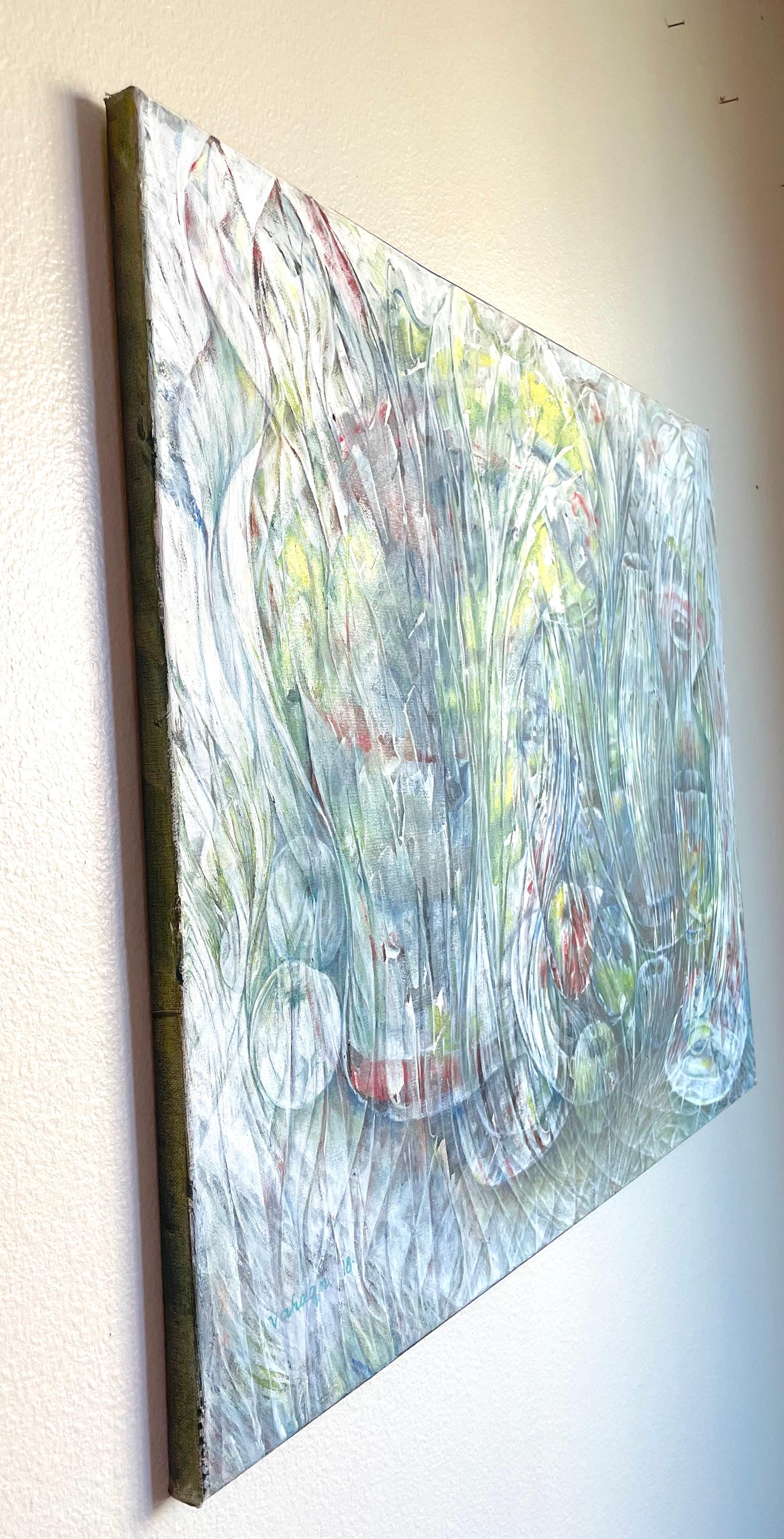 Künstler: Vahagn Ghaltaghchyan
Werk: Original-Ölgemälde, handgefertigtes Kunstwerk, ein Unikat 
Medium: Öl auf Leinwand
Stil: Abstrakte Kunst
Jahr: 2023
Titel: Stilleben mit Äpfeln
Größe: 24