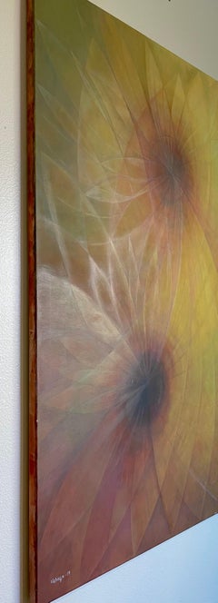 Sunflower, Abstract Art Original Oil Painting, Ready to Hang