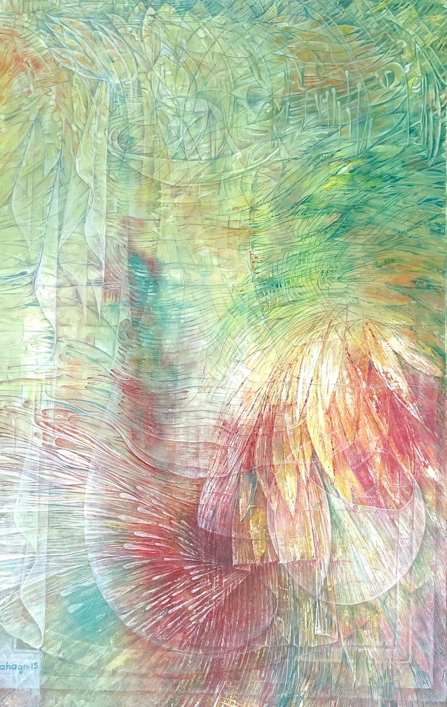 Abstract Painting di Vahagn Ghaltaghchyan - Ninfea, Arte astratta, Pittura ad olio originale, pronta da appendere