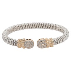 Vahan Sterlingsilber und Gelbgold Diamant  Armreif-Armband